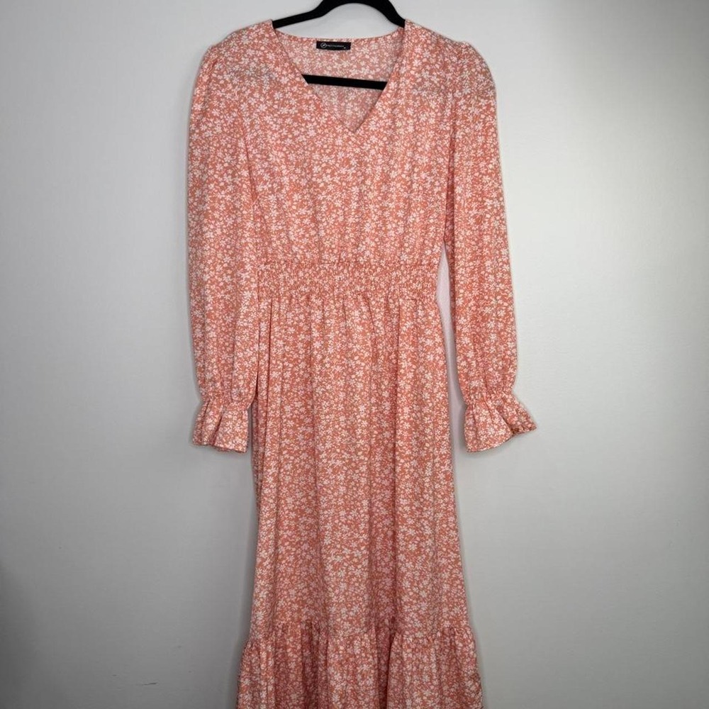 Pretty garden cottagecore boho floral maxi dress M